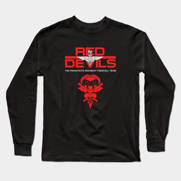 Mod.4 Red Devils Parachute Team Long Sleeve T-Shirt by parashop